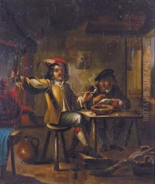 Im Wirtshaus. Oil Painting by John Ii Holland