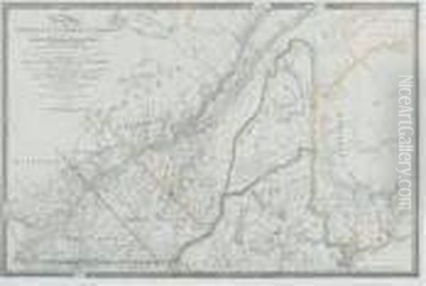 A New Map Of The Province Of Lower Canada, London: 1842. Oil Painting by Sebastopol Samuel Holland