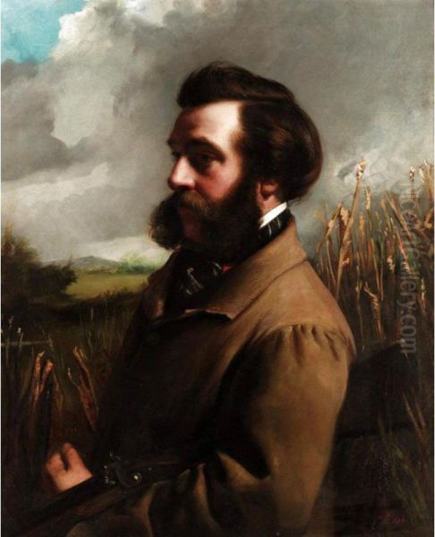 A Sportsman Oil Painting by L. Holloway