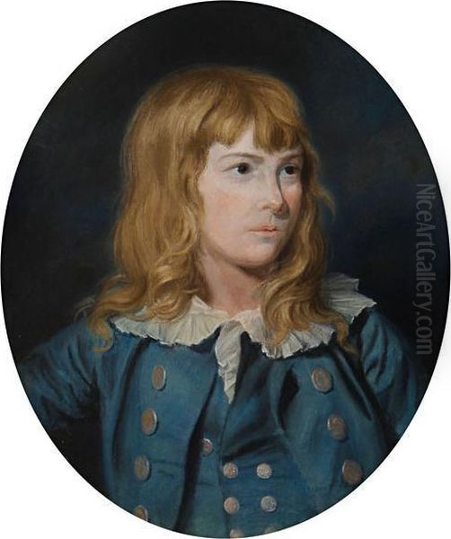 Portrait Of A Boy Oil Painting by Thomas Holloway