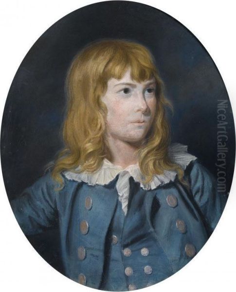 Portrait Of A Boy Oil Painting by Thomas Holloway