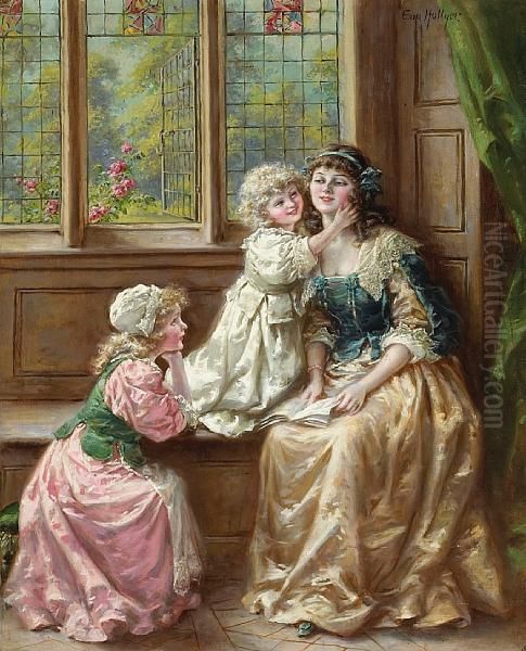 A Mother's Delight Oil Painting by Eva Hollyer