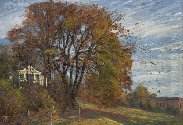 Villa Kasbah, Later Bergehus Oil Painting by Thorolf Holmboe