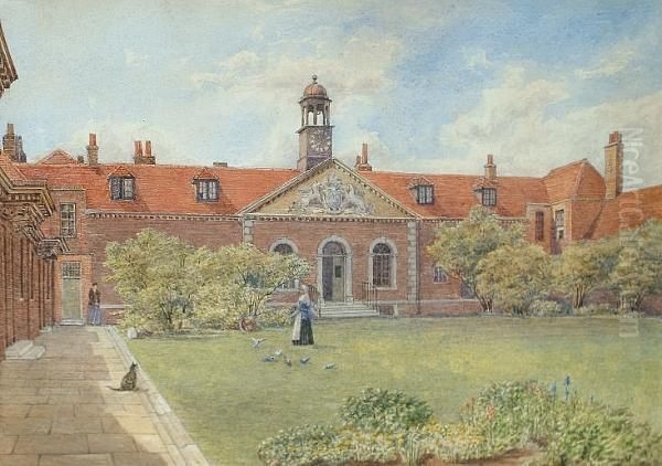 Emanuel Hospital, Buckingham Gate, Sw1 Oil Painting by Edward Holmes