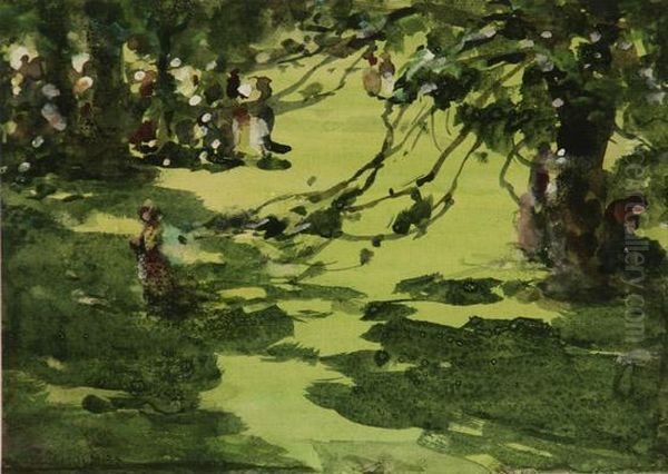 Improvised Bits Of Summer Oil Painting by William Henry Holmes