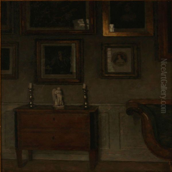 Interior Oil Painting by Niels Holsoe