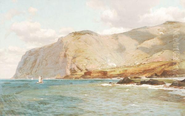 Shipping Off A Mountainous Coast by Lauritz B. Holst