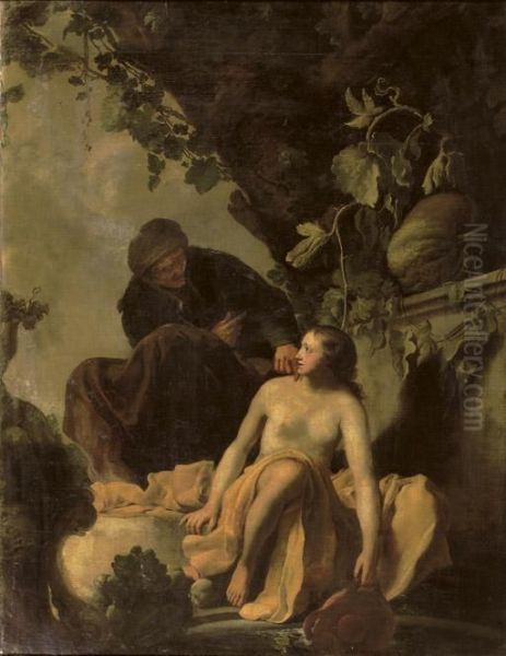 Vertumnus And Pomona Oil Painting by Cornelis Holsteyn