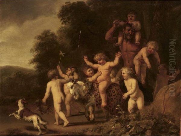 The Triumph Of Young Bacchus Oil Painting by Cornelis Holsteyn