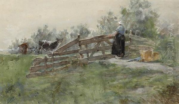 Melkbocht Oil Painting by Gian Pieter Holswilder