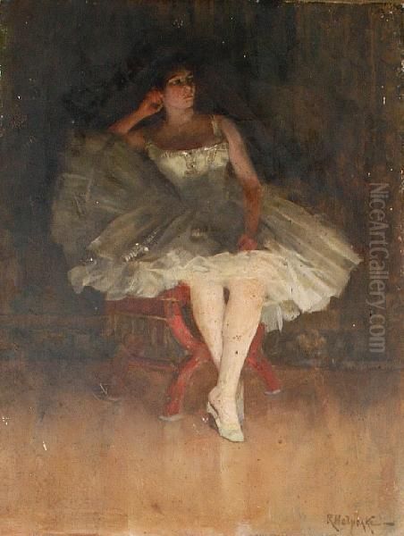 The Ballet Dancer Oil Painting by Rowland Holyoake