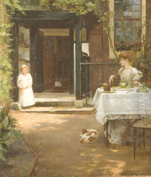 La Prima Colazione Oil Painting by Rowland Holyoake