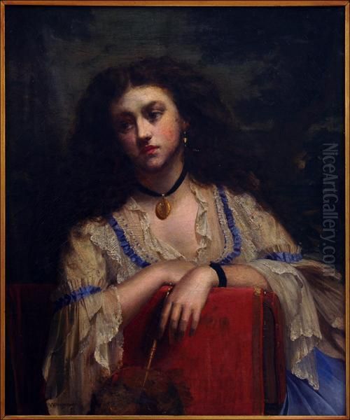 Portrait Of Aspanish Girl Oil Painting by William Holyoake