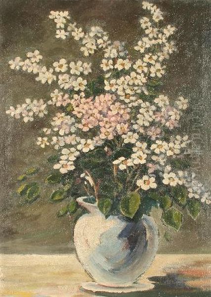 Blumenstilleben Oil Painting by Ten Ludwig Hompel