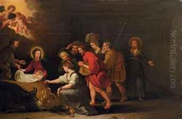 L'adoration Des Bergers Oil Painting by Isaak Hondius