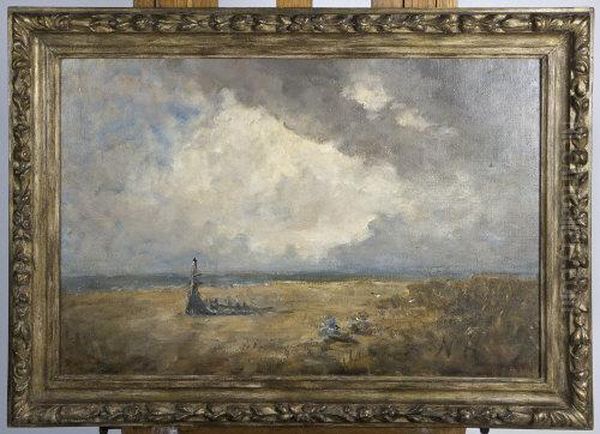 St. Marnock's Sails And Fragment Of Wreck, Malahide, Co.dublin Oil Painting by Nathaniel R.H.A. Hone Ii,