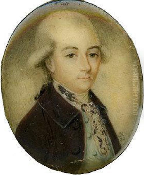 Portrait Miniature Of A Gentleman Oil Painting by John Camillus Hone