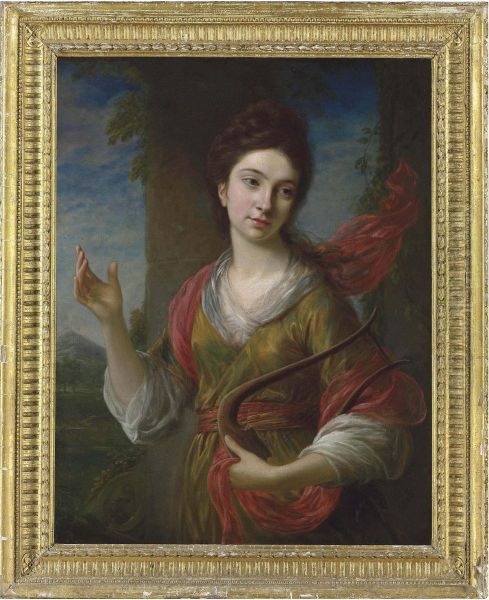 Portrait Of A Lady As Terpsichore Oil Painting by Nathaniel Hone