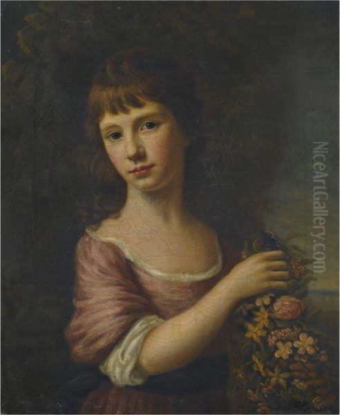 Portrait Of Ann Anderson, Wife Of Alexander Balmanno Oil Painting by Nathaniel Hone