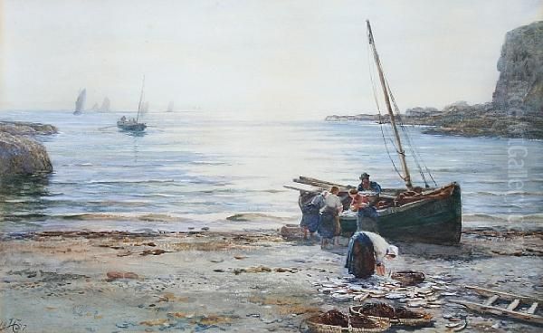 The Mornings Catch Oil Painting by James Clark Hook