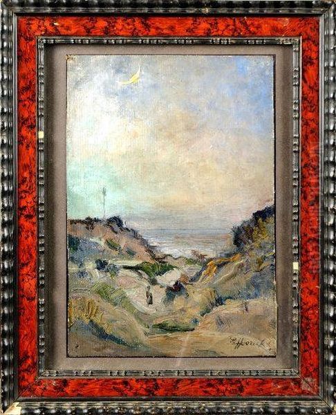 [les Dunes Au Clair De Lune] Oil Painting by Ernest Hoorickx