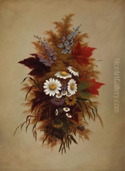 Autumn Bouquet Oil Painting by James Hope