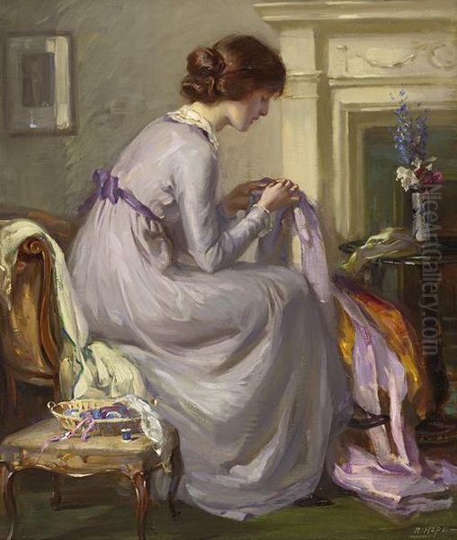 The Silken Gown Oil Painting by Robert Hope