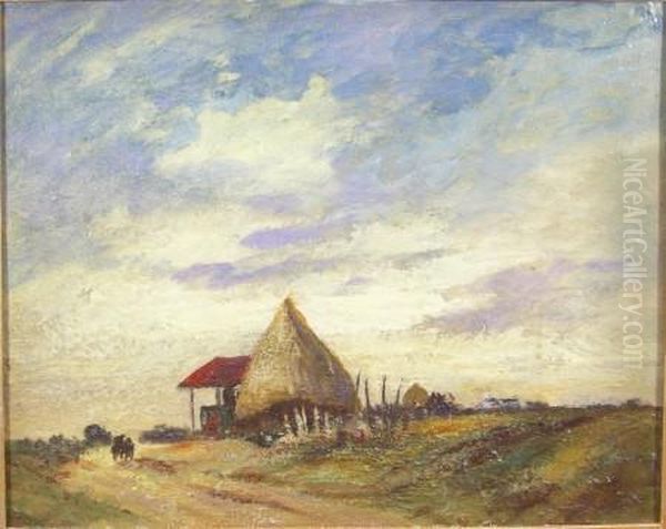 Threshing Barn, East Linton Oil Painting by Robert Hope