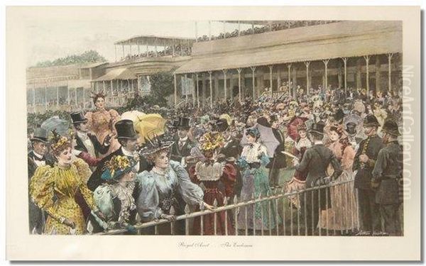 Royal Ascot The Enclosure Oil Painting by Arthur Hopkins