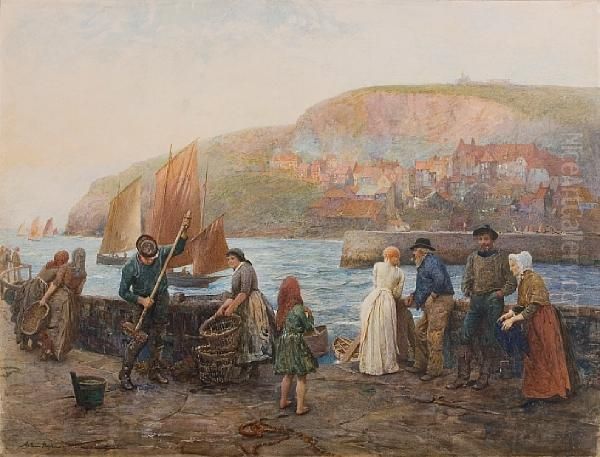 Saturday Evening On The Quay Oil Painting by Arthur Hopkins