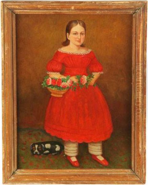 Young Girl Oil Painting by Milton William Hopkins