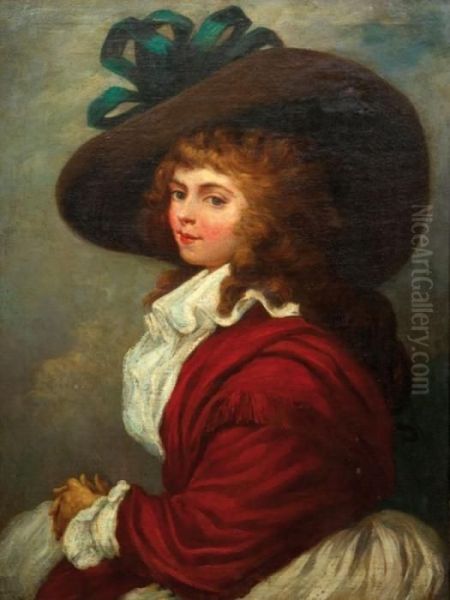 Portrait De Jeune Femme Oil Painting by John Hoppner