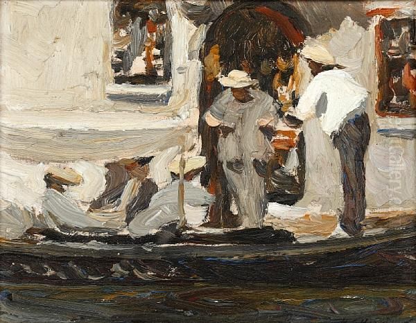 Gondola, Venice Oil Painting by Henry Silkstone Hopwood