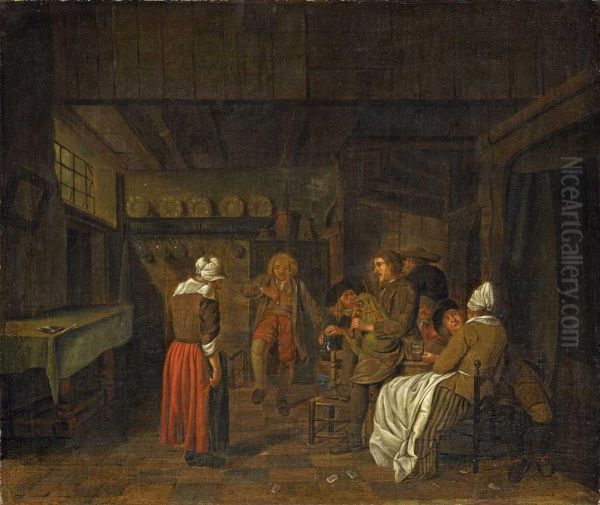 Wirtshausszene Oil Painting by Jan Jozef, the Younger Horemans