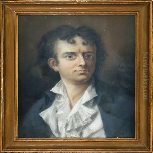 Portrait Of The Danish-norwegian Actor Michael Rosing (1756-1818) Oil Painting by Christian Hornemann