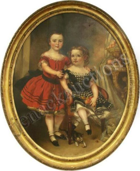 Portrait Ofgirls Oil Painting by John Horner