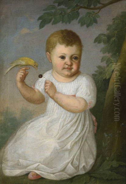 Kinderportrat Oil Painting by Franz Xaver Hornock