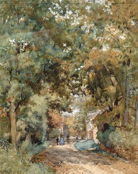 On The Way To The Zoo In The Hague Oil Painting by Hendrik Horrix