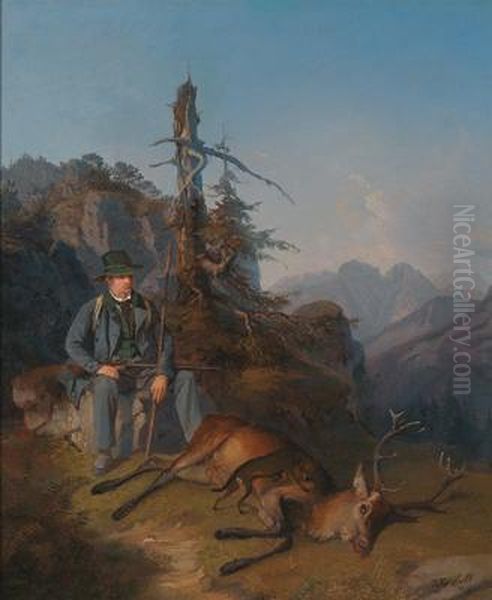 Thomas Lackenbacher Oil Painting by Theodore Horschelt