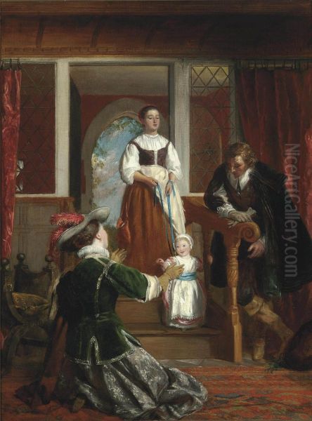 First Steps Oil Painting by John Callcott Horsley