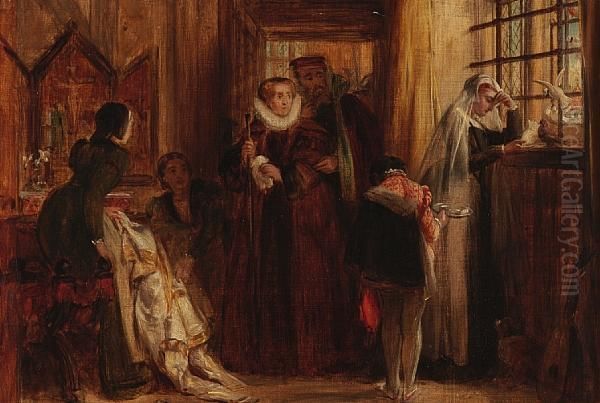 Study For Mary Queen Of Scots Oil Painting by John Callcott Horsley