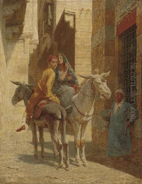 Gossips In The Souk Oil Painting by Walter Charles Horsley