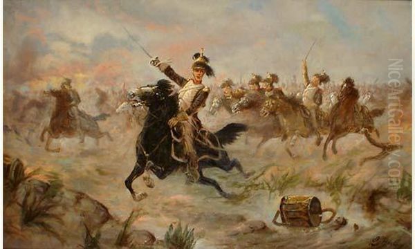 La Charge Oil Painting by Ludwig Horst