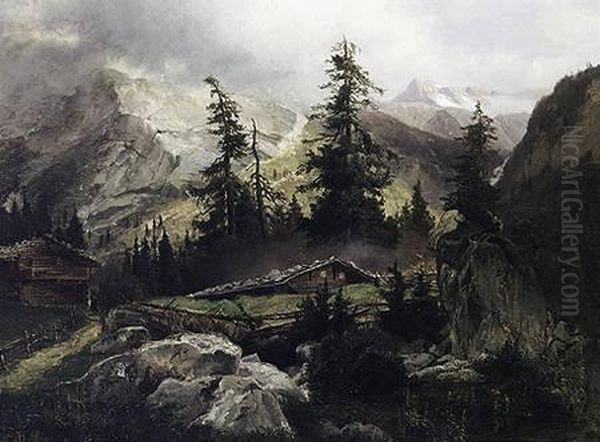 Schuler Der Dusseldorfer Akademie Bei Seel Oil Painting by August Horter