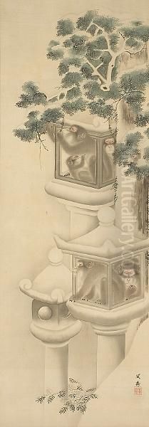 Hanging Scroll Oil Painting by Yoshimura Horyu