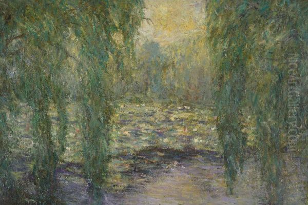 Les Nympheas Oil Painting by Blanche Hoschede-Monet