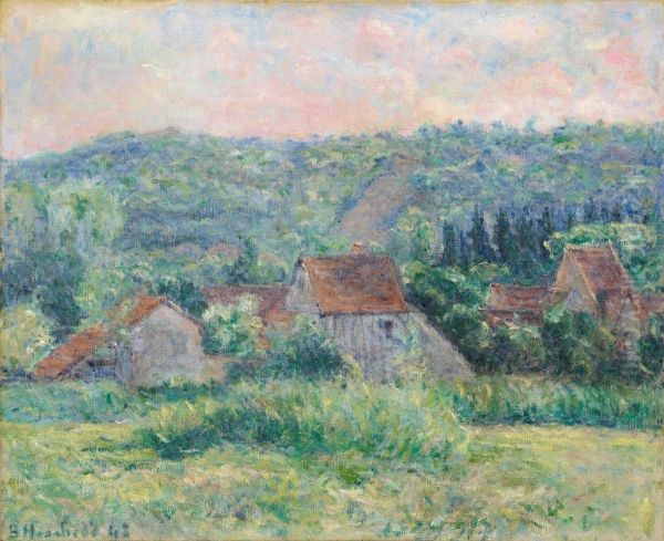 Le Village Oil Painting by Blanche Hoschede-Monet