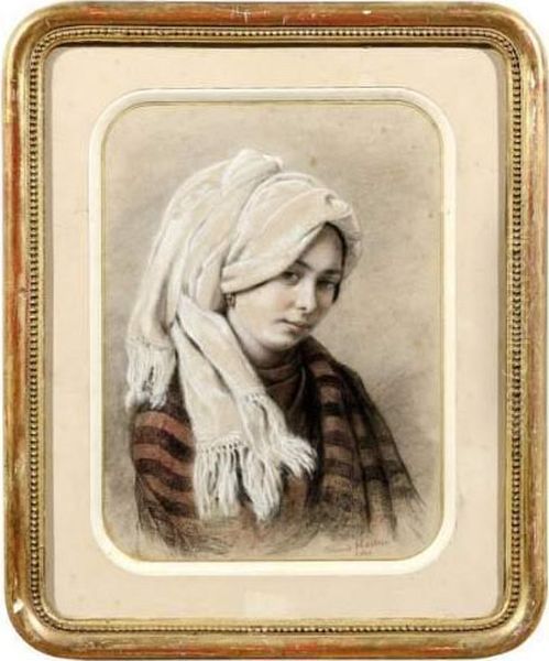 Jeune Italienne Oil Painting by Edouard Jean Marie Hostein