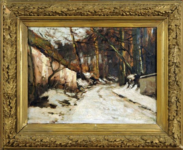 Chemin Enneige Oil Painting by Charles Houben