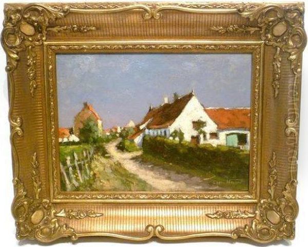 Maisons A La Cote Belge Oil Painting by Charles Houben